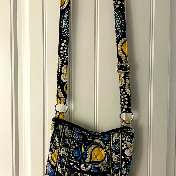 Vintage VERA BRADLEY Blue Triple Zip Hipster Crossbody Bag, A classic! - Picture 10 of 10
